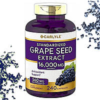 Виноградна кісточка Carlyle Grape Seed Extract 1600 мг на порцію 240 капсул