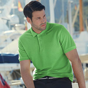 Чоловіча сорочка поло Premium (квітка лайм) 