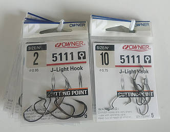 Гачки OWNER J-Light Hook 5111