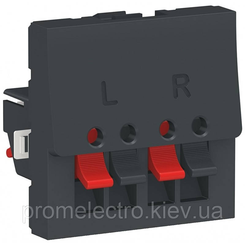 Розетка Schneider Unica New аудіо антрацит (NU348654)