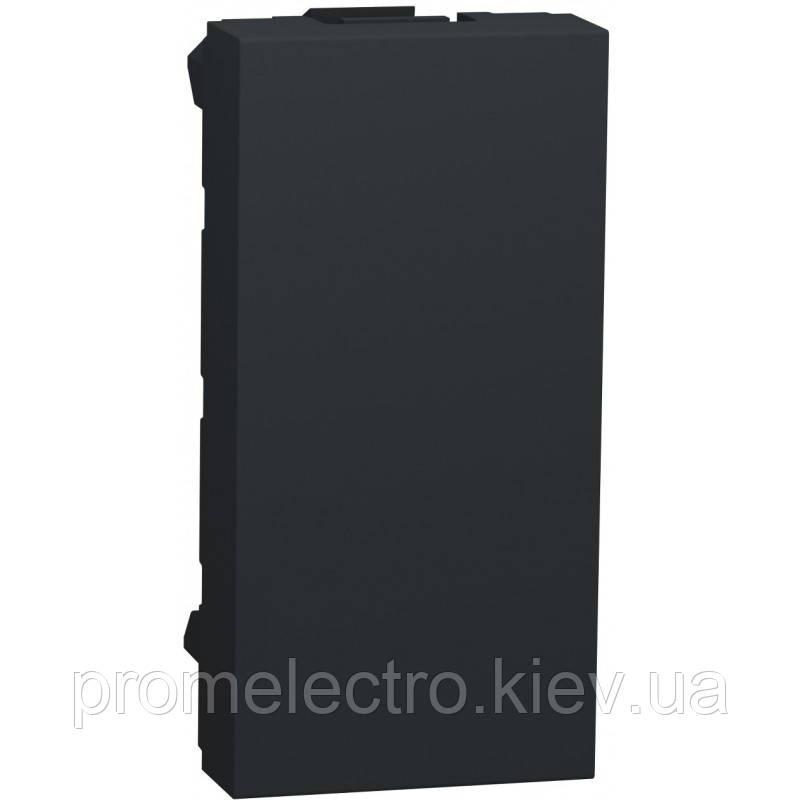 Заглушка Schneider Unica New 1-мод антрацит (NU986554)