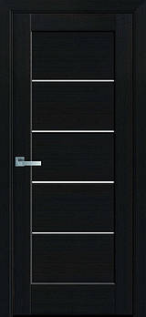 Дверне полотно ПВХ Делюкс Міра 90 венге new + скло (29157)