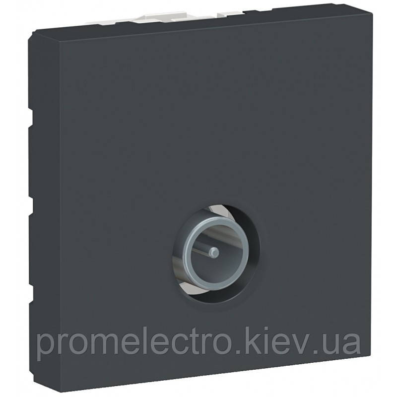 Розетка Schneider Unica New TV одинарна, антрацит (NU346254)