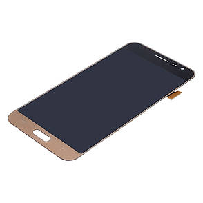 Дисплей (lcd екран) для Samsung J320 Galaxy J3 (2016) з чорно-золотистим тачскріном OLED, фото 2