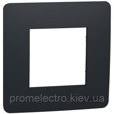 Рамка Schneider Electric Unica New Studio 1-пост антрацит (NU200254), фото 1