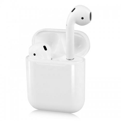 Бездротові навушники з мікрофоном сенсорні навушники в кейсі HF Air Pods i18 TWS Bluetooth Білий