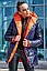 Жіноча двобічна куртка осінь-тягу, розмір S, M, в розквітах, фото 3
