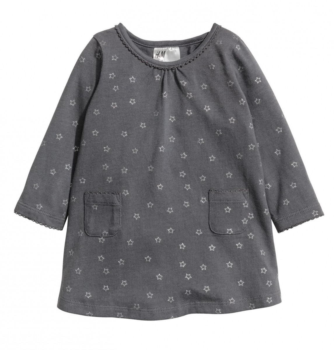 Плаття трикотажне для дівчинки H&M 0276242017 080 см (9-12 months) сірий