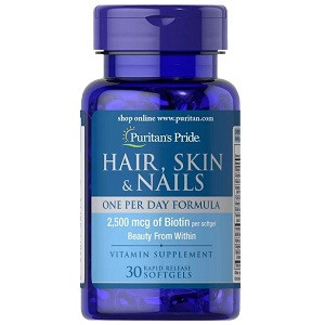 Вітаміни волосся, шкіра і нігті Puritan's Pride Hair, Skin & Nails Formula (30 капсул.)
