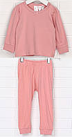 Пижама (лонгслив и штаны) для девочки H&M 0743932004 068 см (3-6 months) Розовый