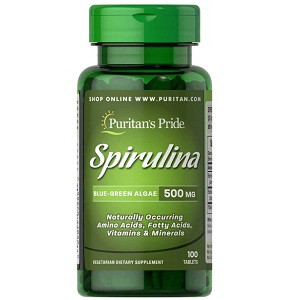 Puritan's Pride Spirulina 500mg (100 таблеток.), фото 1