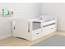 Дитяче ліжко односпальне 160 х 80 Kocot Kids Classic 2 біле з шухлядою Польща