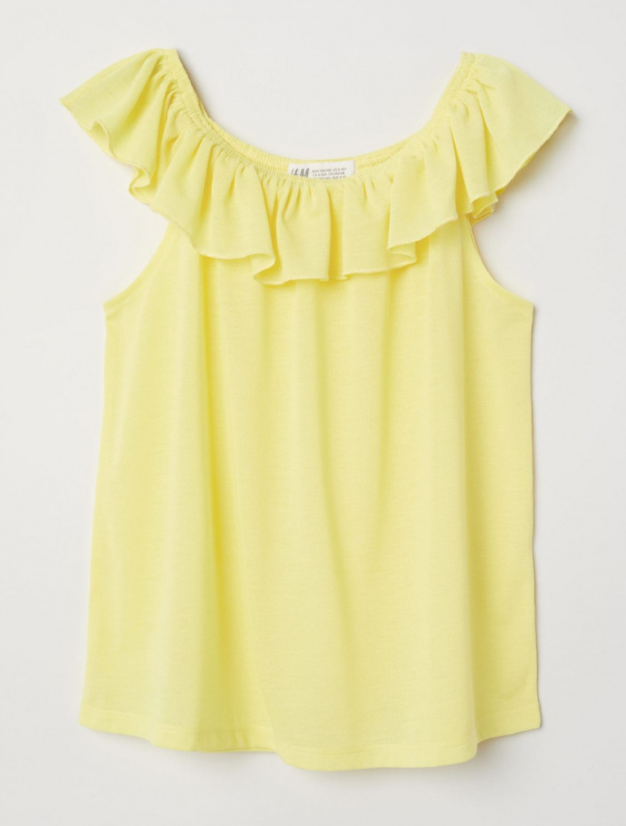Блузка трикотажна для дівчинки H&M 0619777006 158-164 см (12-14 years) жовтий