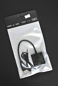 Кабель HDMI-VGA с кабелем AUX Black