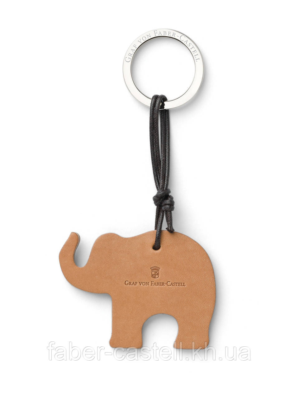 Брелок для ключів зі слоном Graf von Faber-Castell Key fob Elephant, шкіра світло-коричневого кольору, 118723