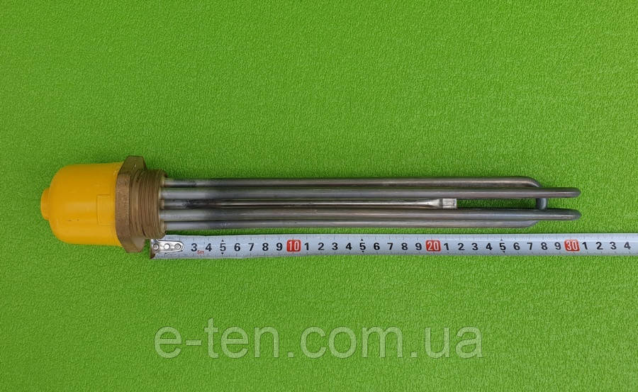 Блок-тен прямий KAWAI з нержавійки 4500W / 220V-380V ("зірка") / на різьбі 1,5"(48мм) / довжина L=300мм