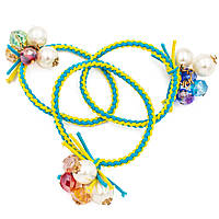 Гумка "Косочка" з перлами та чеським кришталем