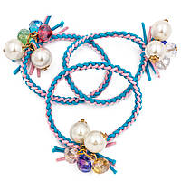 Гумка "Косочка" з перлами та чеським кришталем