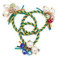 Гумка "Косочка" з перлами та чеським кришталем