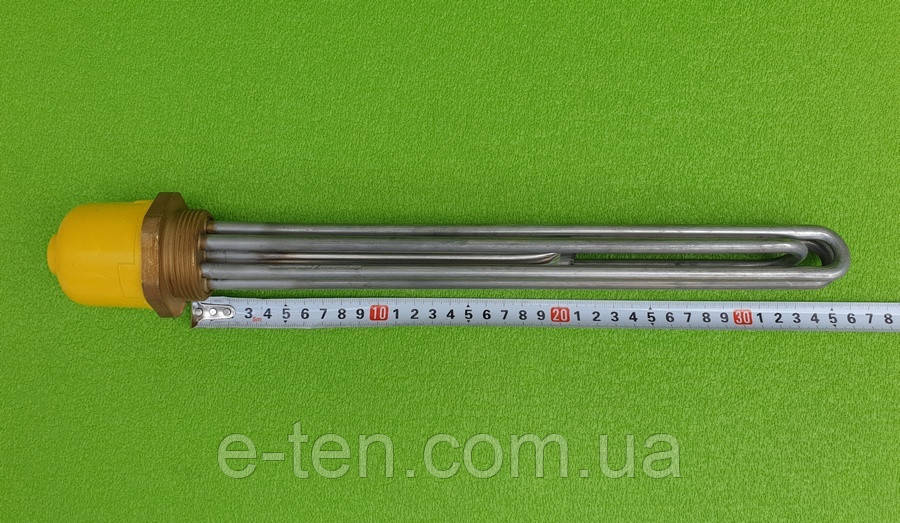Блок-тен прямий KAWAI з нержавійки 6000 W / 220V-380V ("зірка") / на різьбі 1,5"(48 мм) / L довжина=350мм