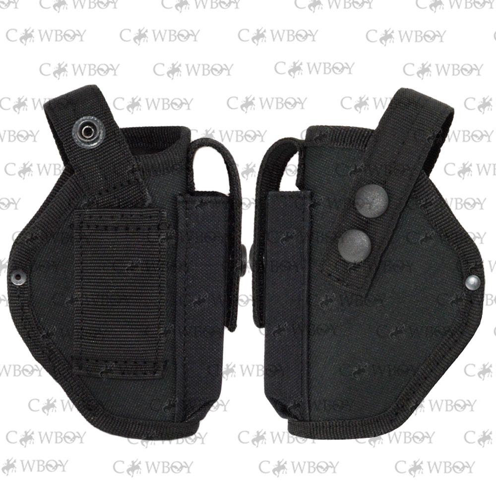 Кобура поясна для Форт-12 синтетична з підсумком ЛЕВША (Cordura 1000, чорна)
