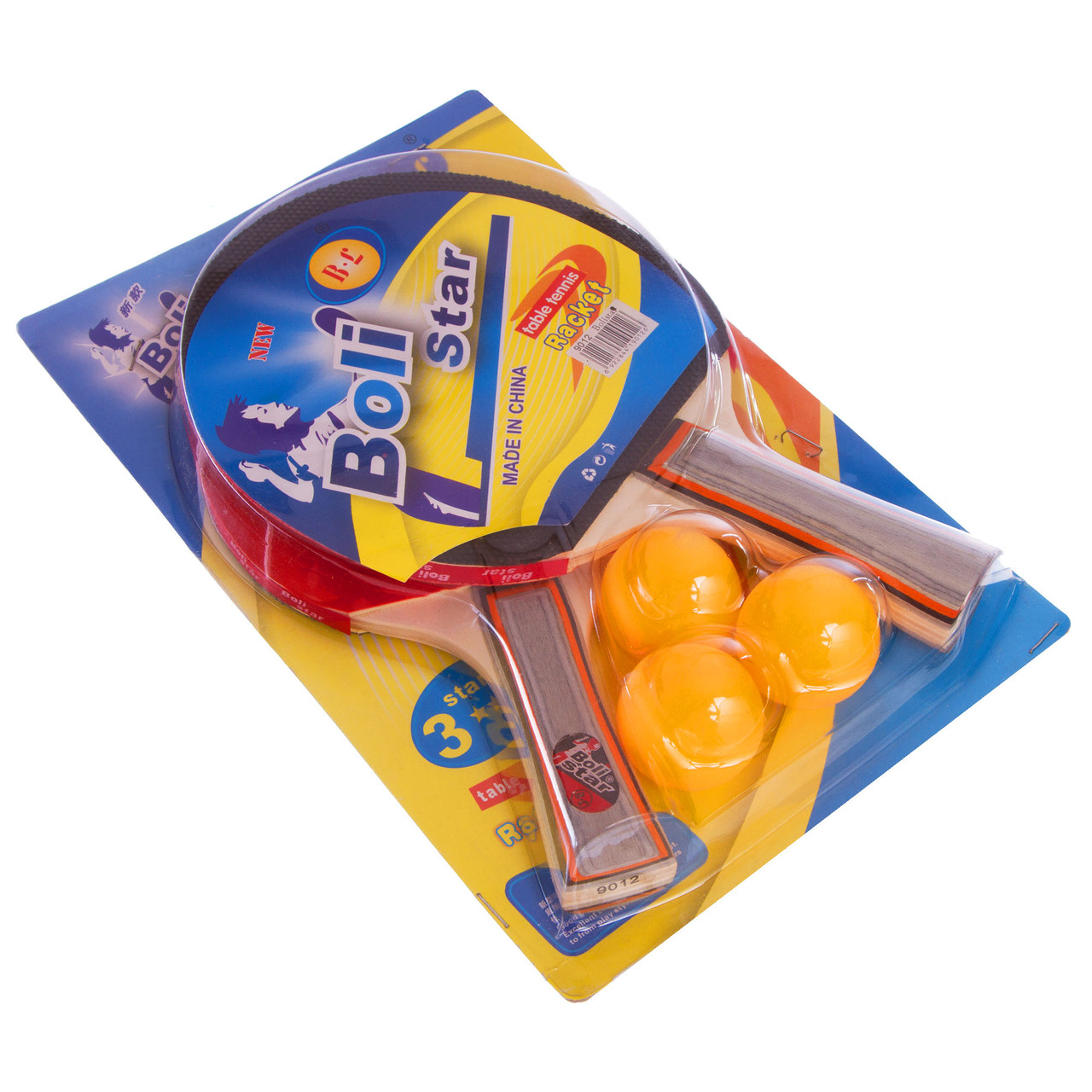 Набір для настільного тенісу BOLI PRINCE MT-9012 2 ракетки + 3 м'ячі, фото 1