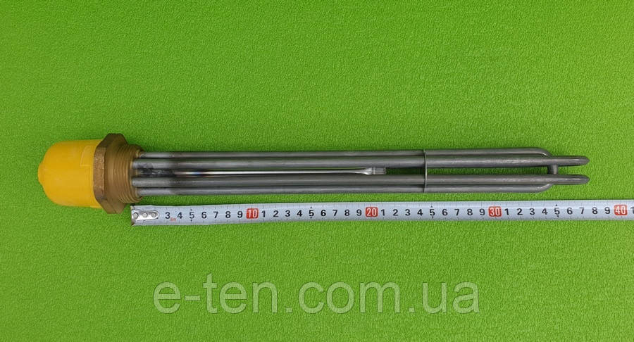 Блок-тен прямий KAWAI з неіржавкої сталі 7500 W/220V-380V ("зірка")/на різі 1,5"(48 мм)/L довжина = 370 мм