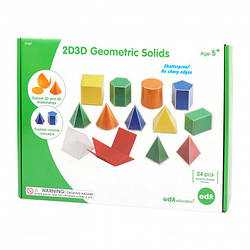 Набір геометричних фігур з розгорткою (12 шт) EDX Education