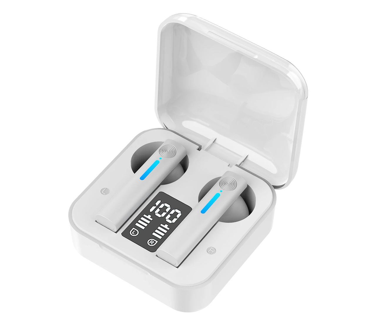 Бездротові сенсорні навушники з мікрофоном bluetooth навушники в кейсі Bluetooth TWS T13 Білий
