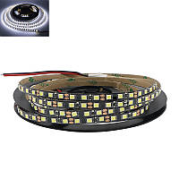 Гнучка світлодіодна стрічка 12V 5М 300 SMD 2835 вологостійка біла (темная основа)