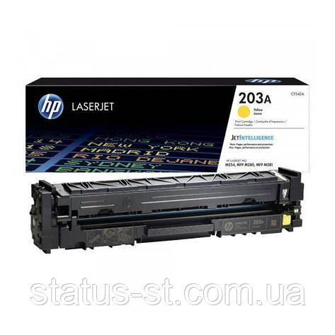 Заправка картриджа HP 203A (CF542A) yellow до принтера CLJ Pro M254nw, M254dw, M280nw, M281fdn, M281fdw, фото 1