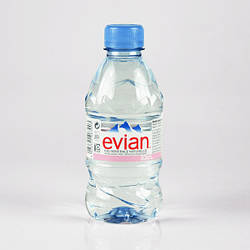Evian мінеральна вода 0,33 л