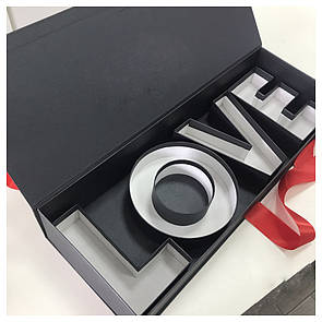 Коробка футляр з бортами Love 62*22*10 см чорна