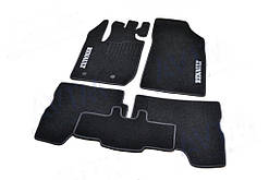 Ворсові килимки в салон Avtm для Dacia Duster 2018-2021 Автокилимки в салон Автм на Дачія Дастер Чорні