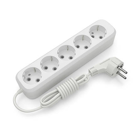 Подовжувач Electrum SB-5Е 5 розеток, 5 м із заземленням (C-ES-1794), фото 2