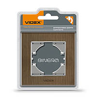 Рамка одинарная шоколадный алюминий VIDEX BINERA горизонтальная VF-BNFRA1H-CH