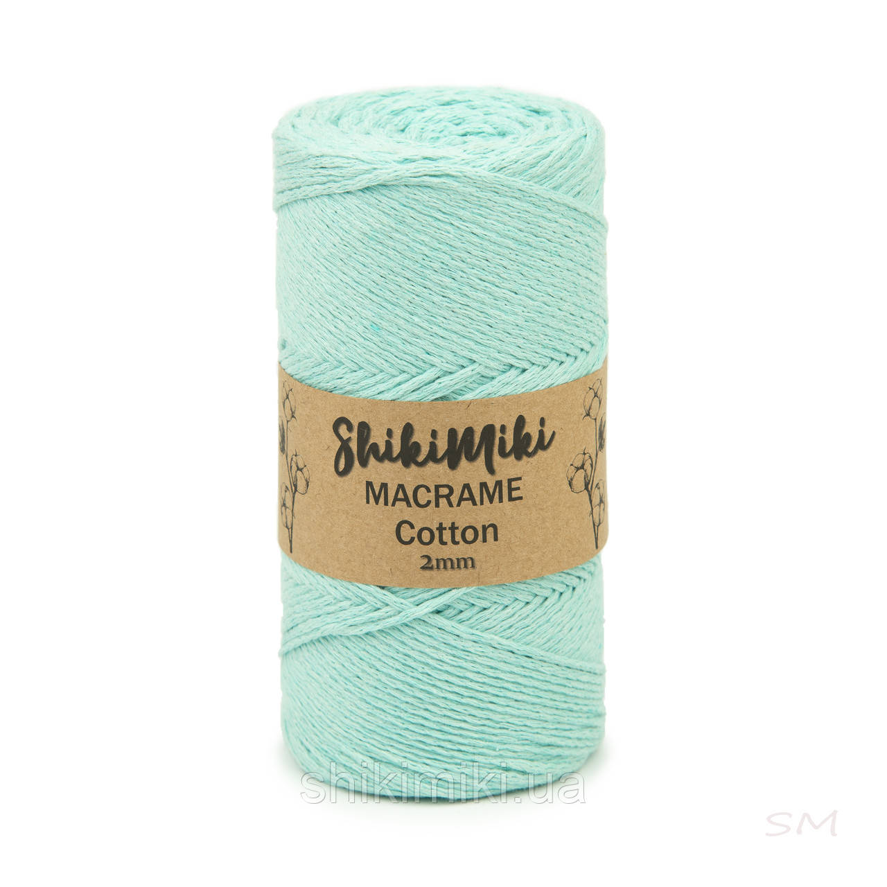 Еко Шнур Cotton Macrame, колір Ментол