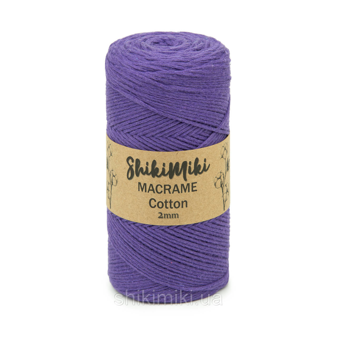 Еко Шнур Cotton Macrame, колір Фіолетовий