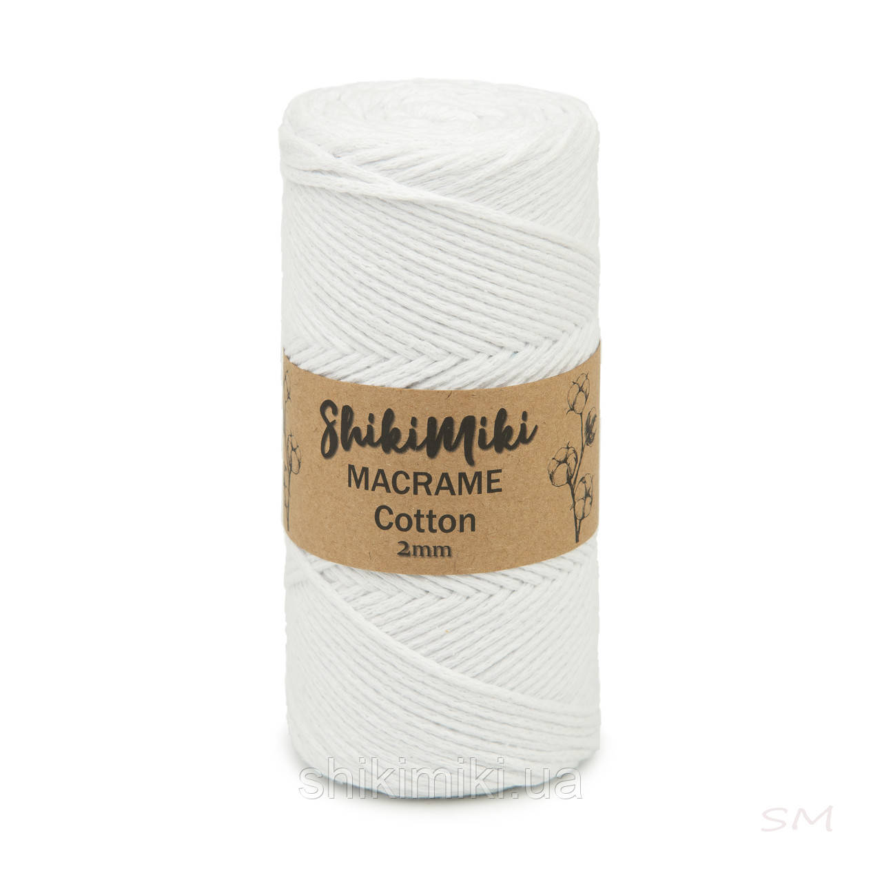 Еко Шнур Cotton Macrame, колір Білий, фото 1