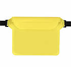 Водонепроникна сумка на пояс для смартфона та документів Waterproof Bag жовта, фото 5