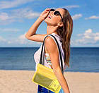 Водонепроникна сумка на пояс для смартфона та документів Waterproof Bag жовта, фото 6