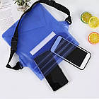 Водонепроникна сумка для смартфона та документів на пояс Waterproof Bag синя, фото 8