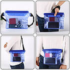 Водонепроникна сумка для смартфона та документів на пояс Waterproof Bag синя, фото 6