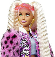 Лялька Барбі Екстра Стильна Модниця Barbie Extra Style Блондинка з косичками Mattel GYJ77, фото 6