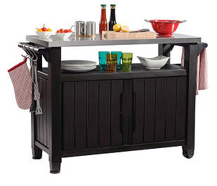 Стіл садовий для гриля Keter Unity коричневий