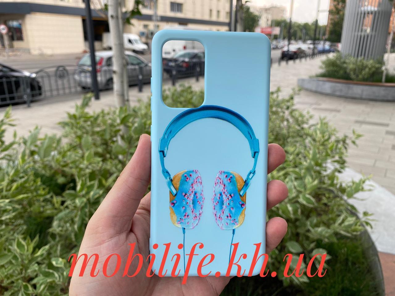 Силіконовий Чохол Samsung A52/Чохол Сумсунг А52/3D малюнок Опуклі навушники/
