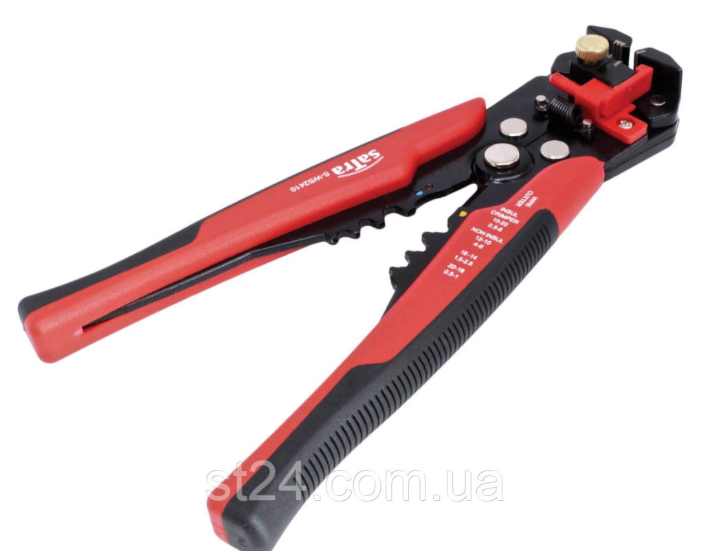 Щипці для затиску і зачистки проводів 0,2-6 мм SATRA S-WS2410, фото 1