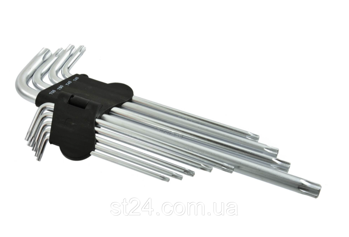 Шестигранники ТОRХ Т15-Т55 CrV 9 шт. L-260 мм GEKO G01707, фото 1