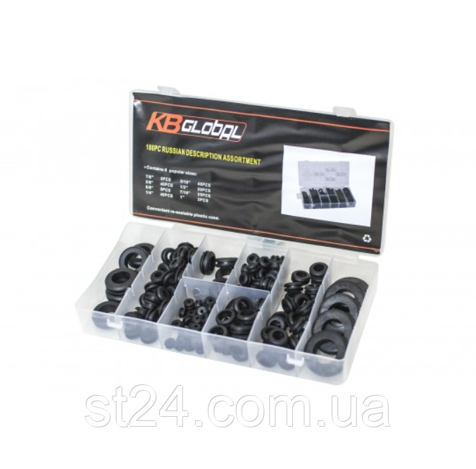 Набір гумових втулок 180 одиниць KBGLOBAL FH-180, фото 1