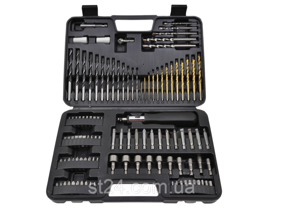 Набір біт та свердел 110 одиниць GEKO G30063, фото 1